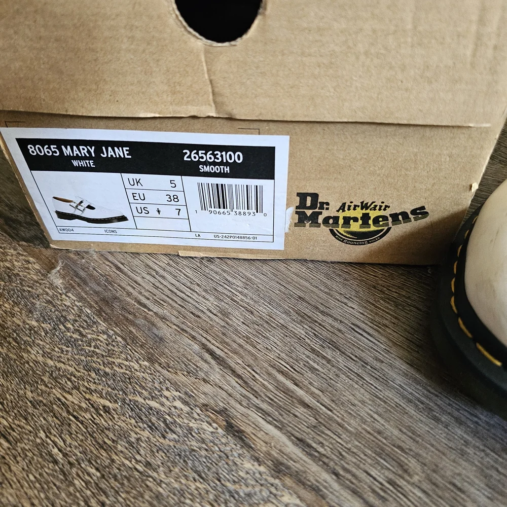 Dr. Martens White Leather Flats with Buckles - Picture 5 of 5
